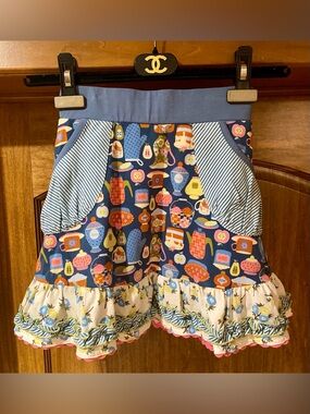 NWT Matilda Jane Blue Multi-Print Tea Party Skirt